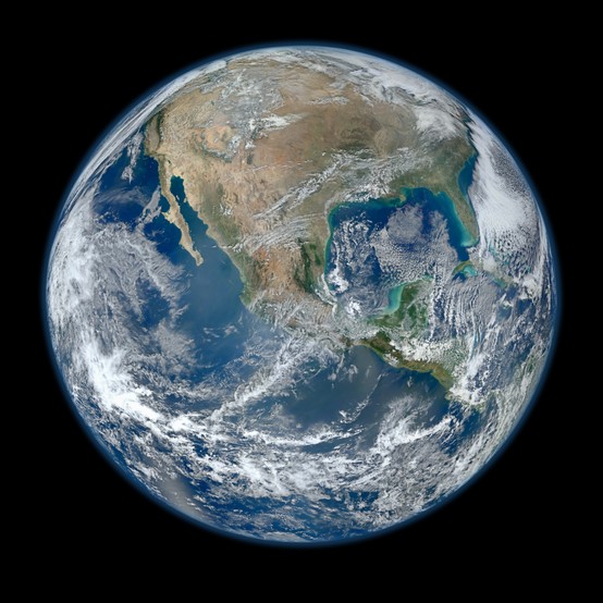 Photo:  image of the Earth taken from the space